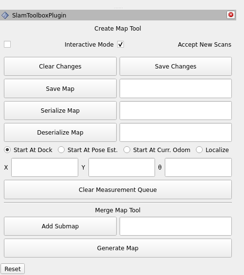 SlamToolboxPlugin panel in RVIZ